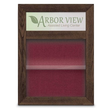 United Visual Products Outdoor Enclosed Combo Board, 48"x36", Gold Frame/White Porcelain & Surf UVCB4836ODG-WHTPORC-SURF